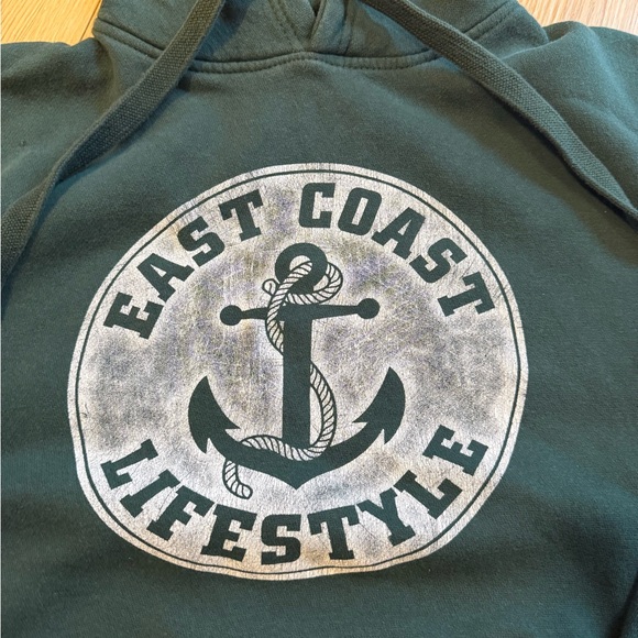 East Coast Lifestyle Forest Green Hoodie - Picture 2 of 3